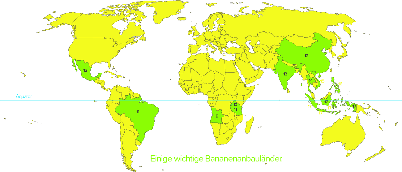 Bananenanbauländer und -gebiete